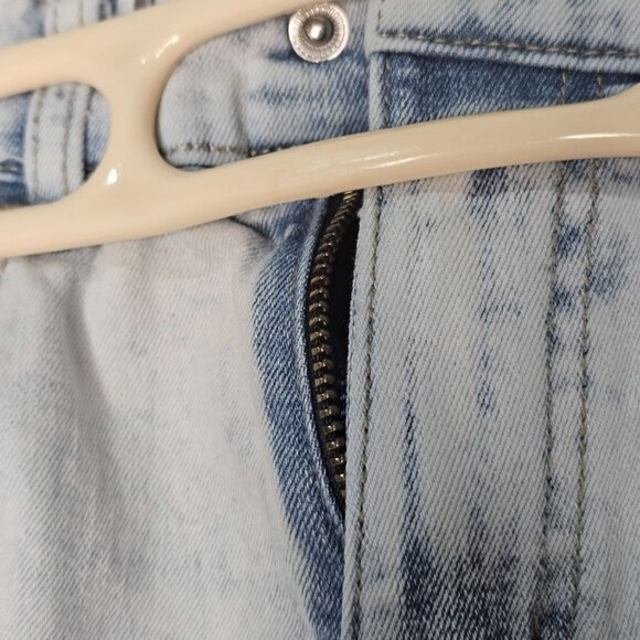 Justice Light Wash Distressed Mermaidcore sequin patch strait leg jeans size 8 - Picture 4 of 12